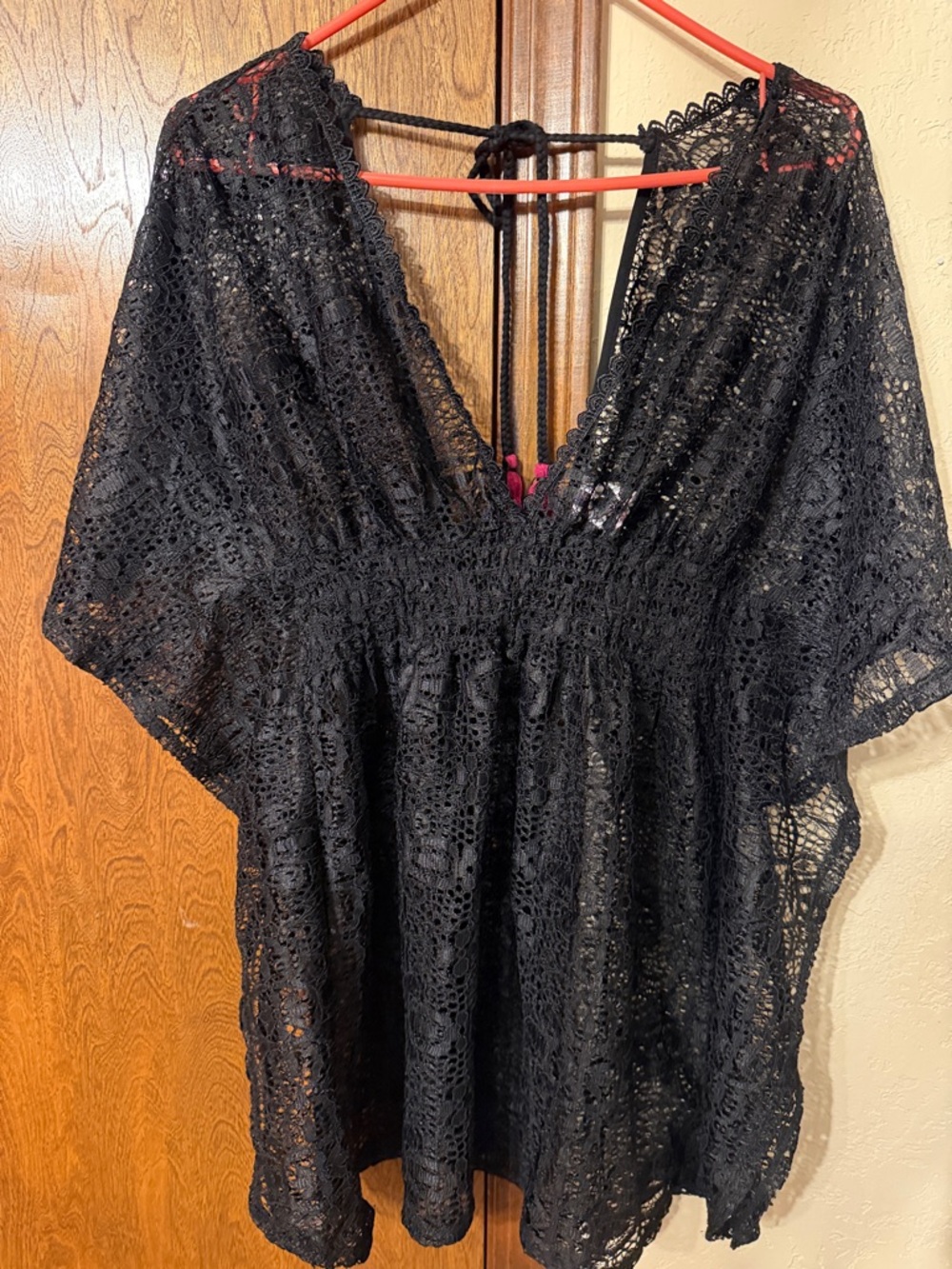 Xhilaration Black Lace Swim Cover-Up Tunic